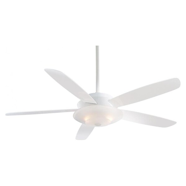 MinkaAire White 54In. 5 Blade Ceiling Fan From The Airus Collection